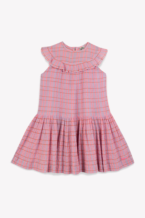 Robe - Eglantine violette crêpon de coton imprimé - Image principale