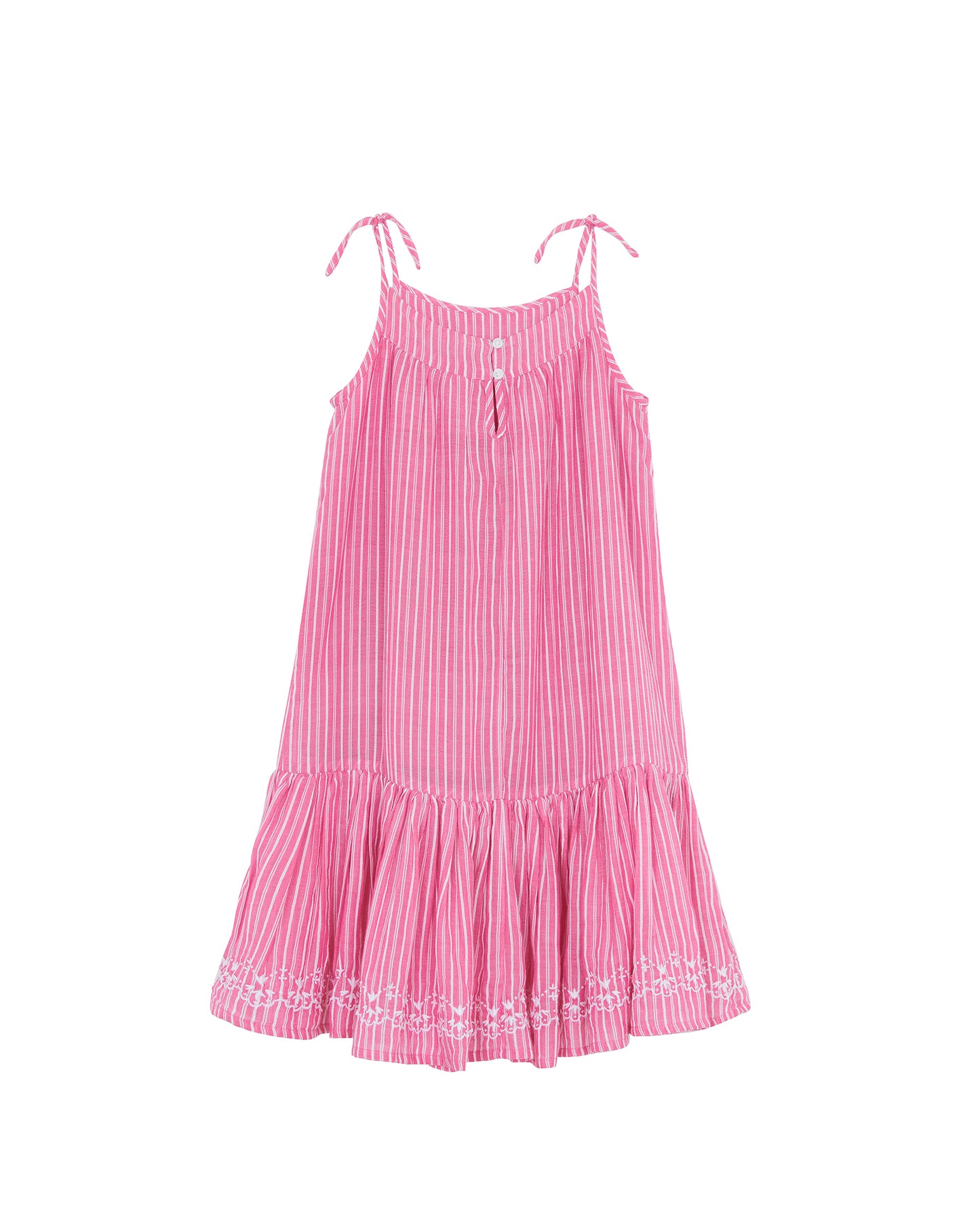 Dress - Violette Pink Striped cotton sail Pink Elo