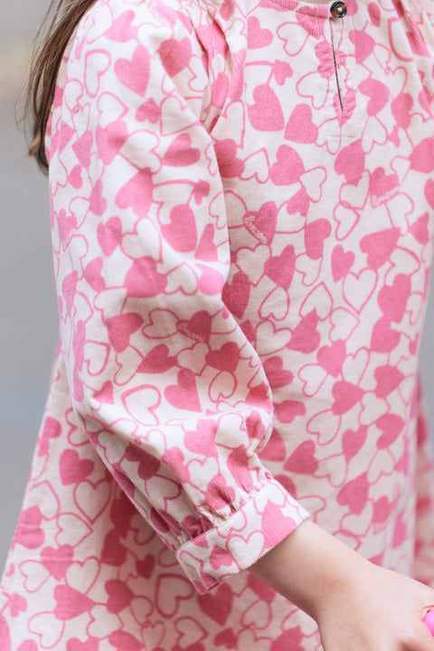 Robe - Hortensia imprimé cœur - Image principale