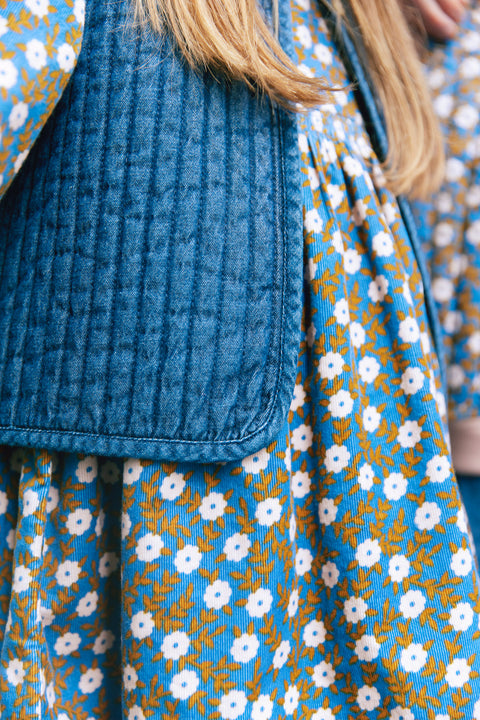 Robe - Jona imprimé fleuri bleu - Image principale