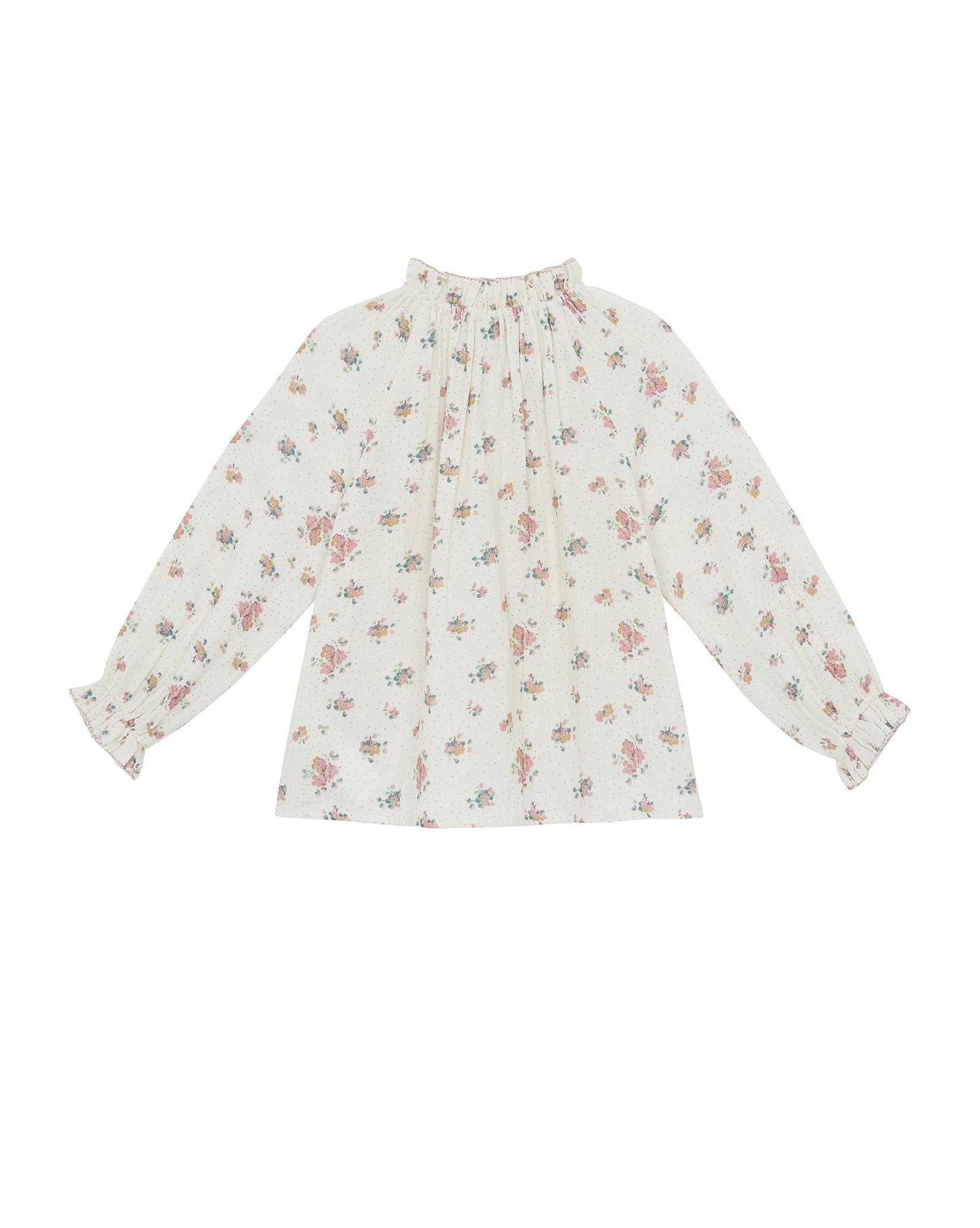 Blouse - Hermine beige en double gaze de coton