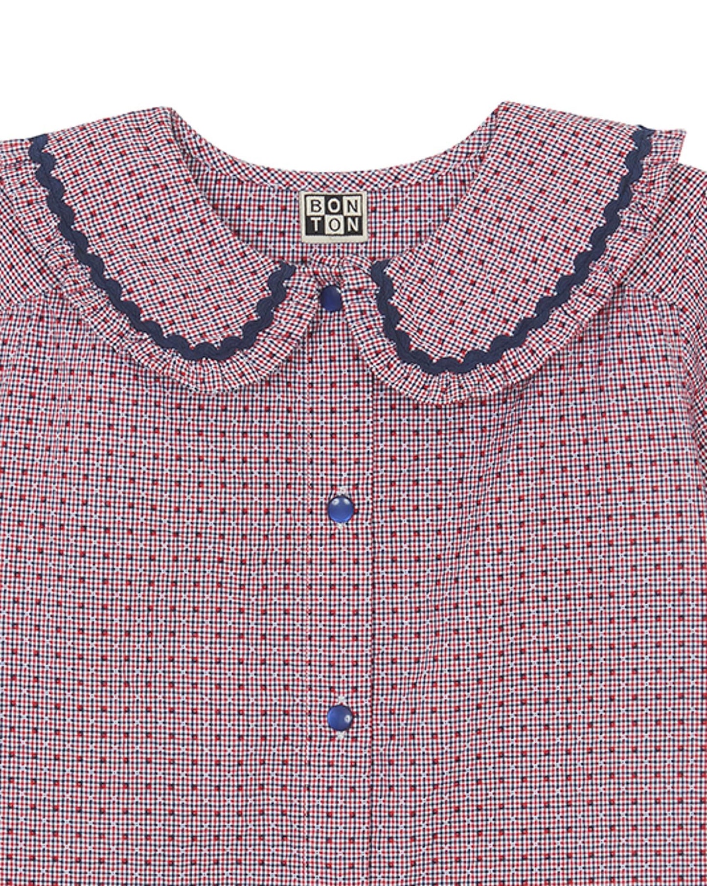 Blouse - Hortense Bleue à carreaux