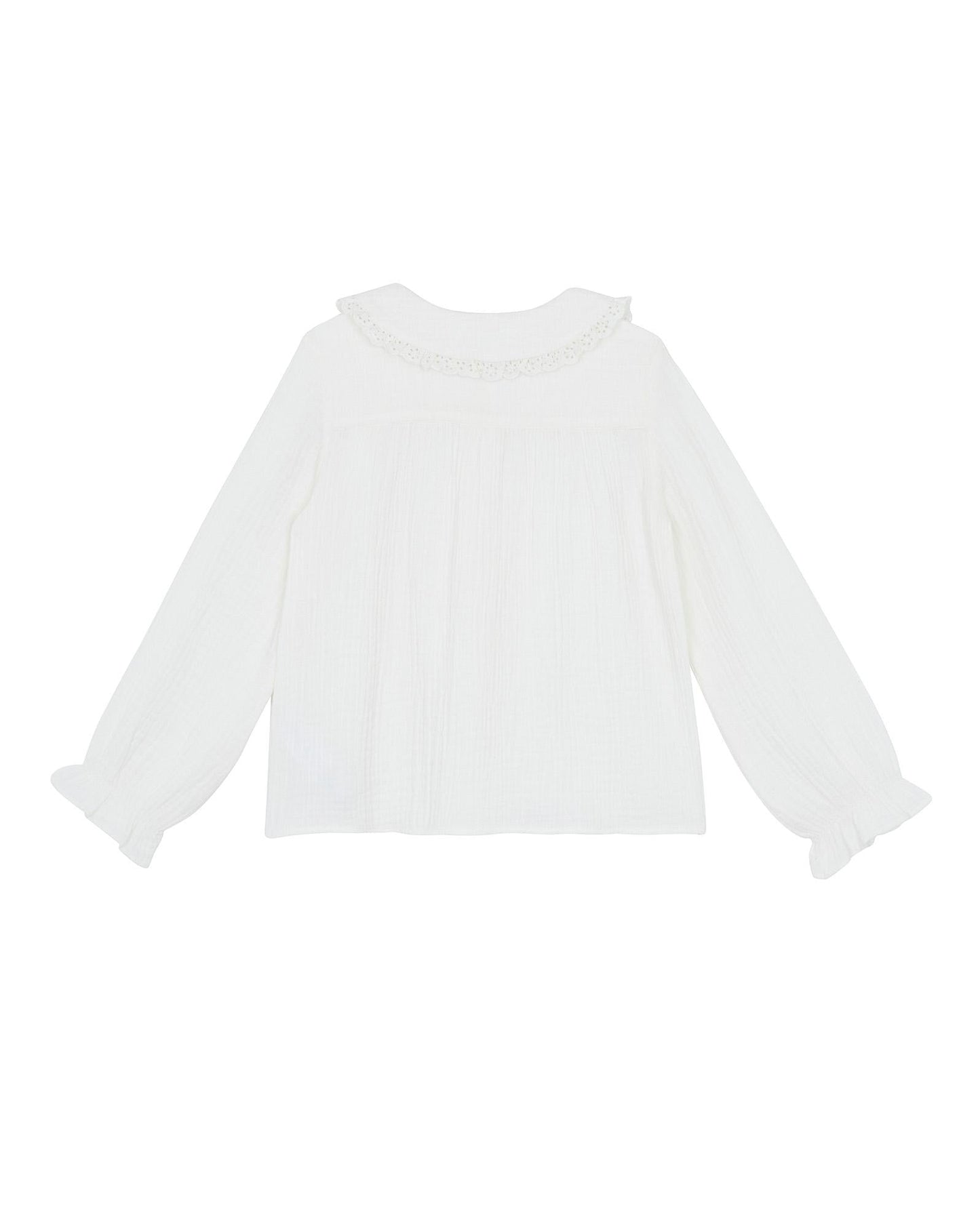 Blouse - Hortense beige en double gaze de coton