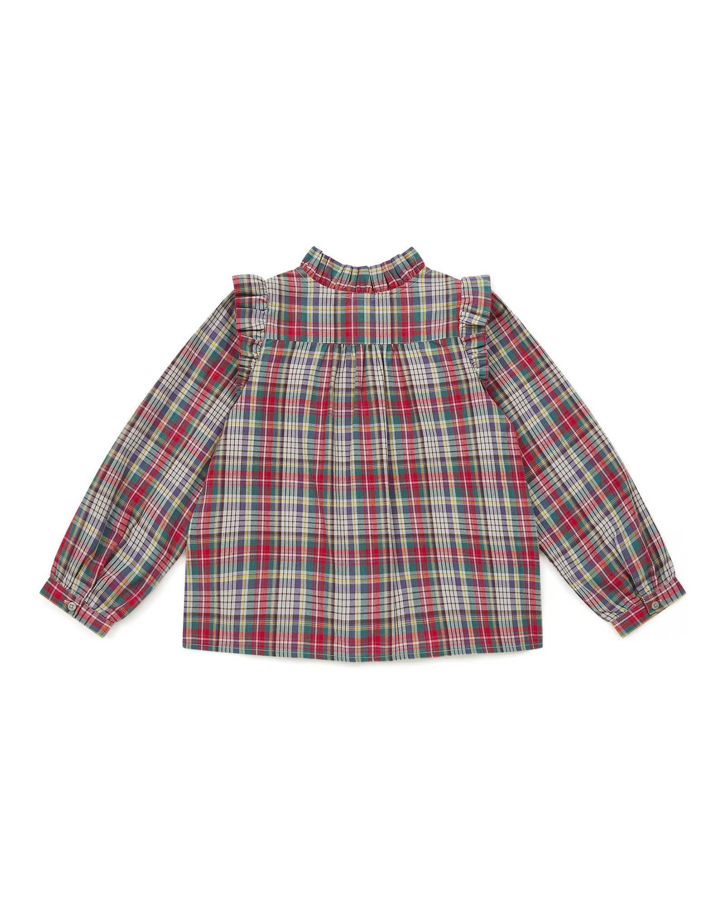 Blouse - Dory verte à carreaux en popeline