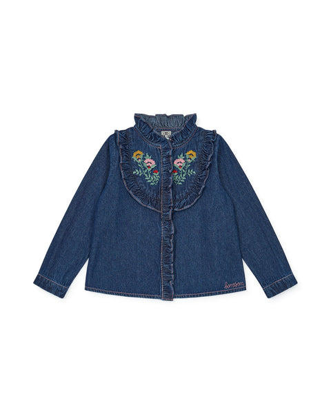 Blouse - Priscilla raw cotton chambray - Image principale