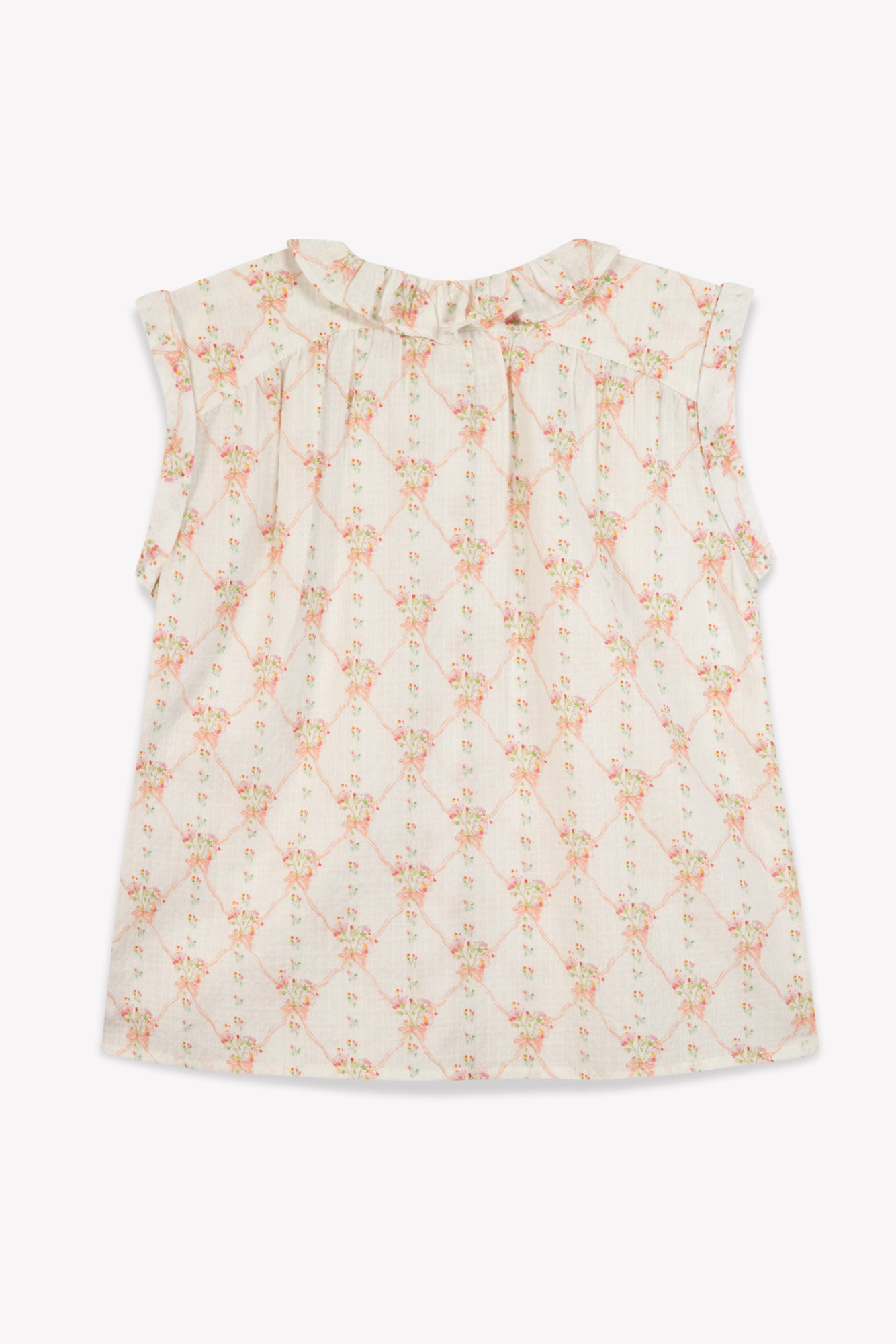 Blouse - nectarine Pink Cotton shaped Print