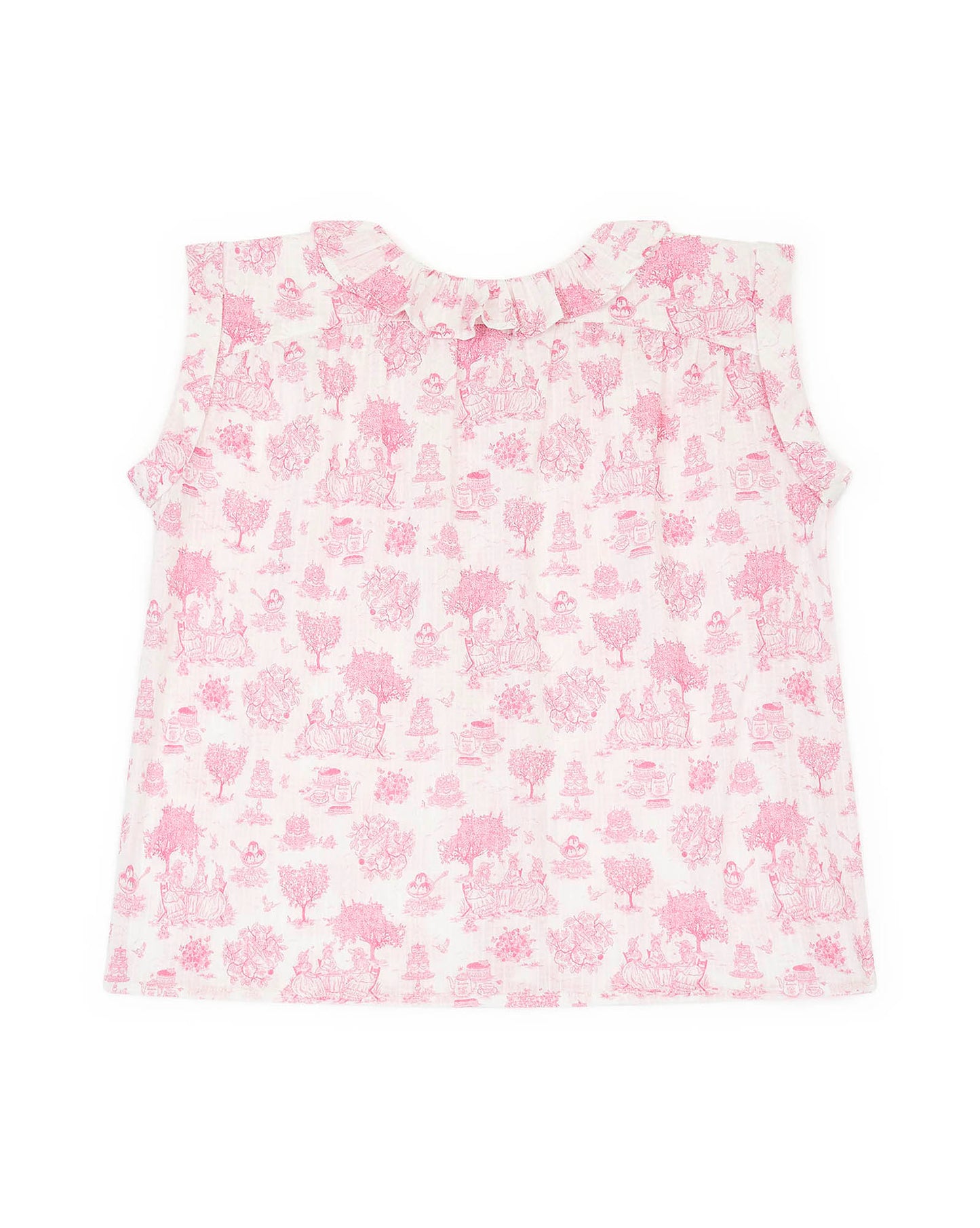 Blouse - nectarine Pink Cotton shaped Print