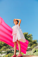 Book bag - Amy rose toile de coton imprimée Jouy