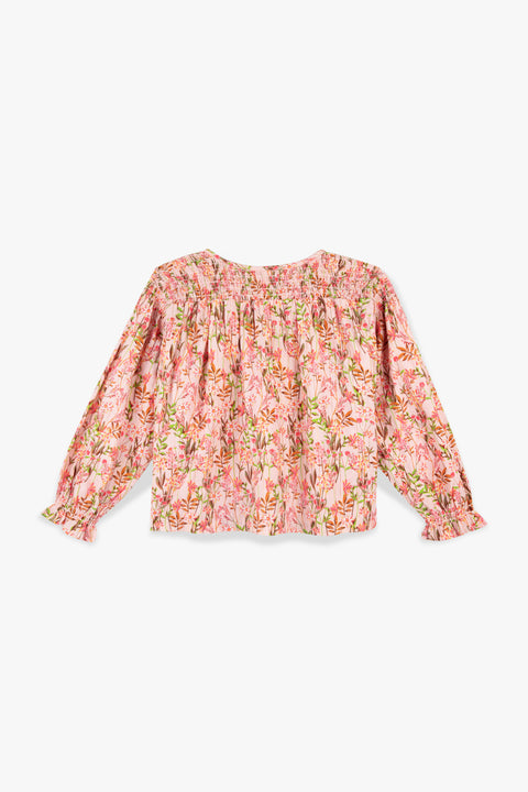 Blouse - Rose imprimé fleur edelweiss - Image principale