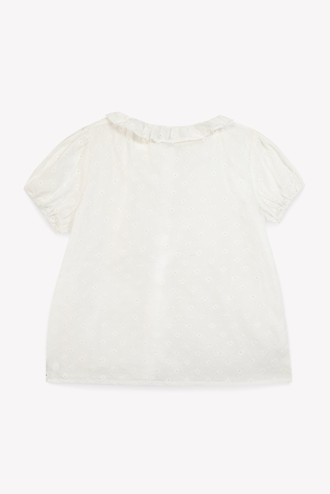 Blouse - Chiara blanche voile de coton façonné