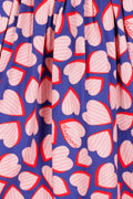 Skirt - blue raspberry Poplin cotton Printe