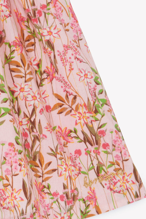 Jupe - Framboise imprimé fleur edelweiss - Image principale