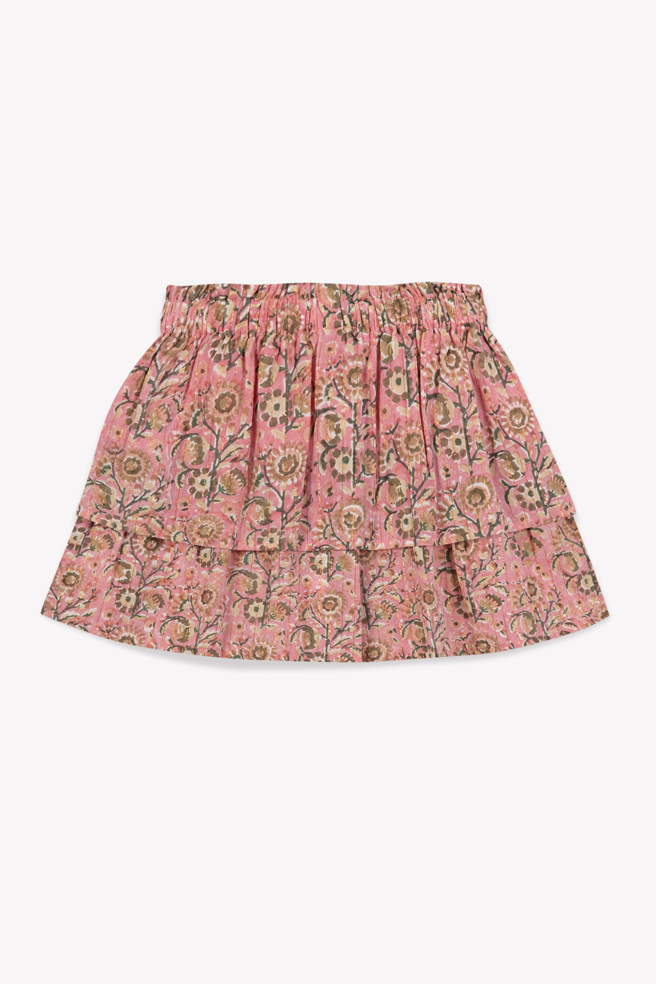 Skirt - Bali Pink Lurex cotton sail Print