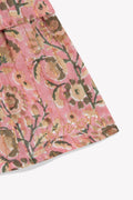 Jupe - Bali rose voile de coton lurex imprimé