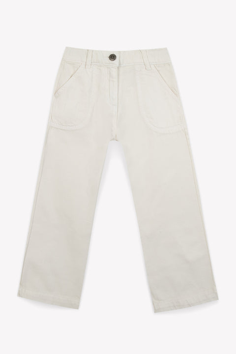 Pantalon - Hakiko ecru twill de coton - Image principale