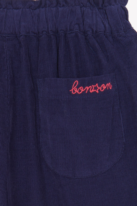 Pantalon - Babylon navy bonton - Image principale