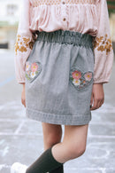 Jupe - Douchka chambray gris