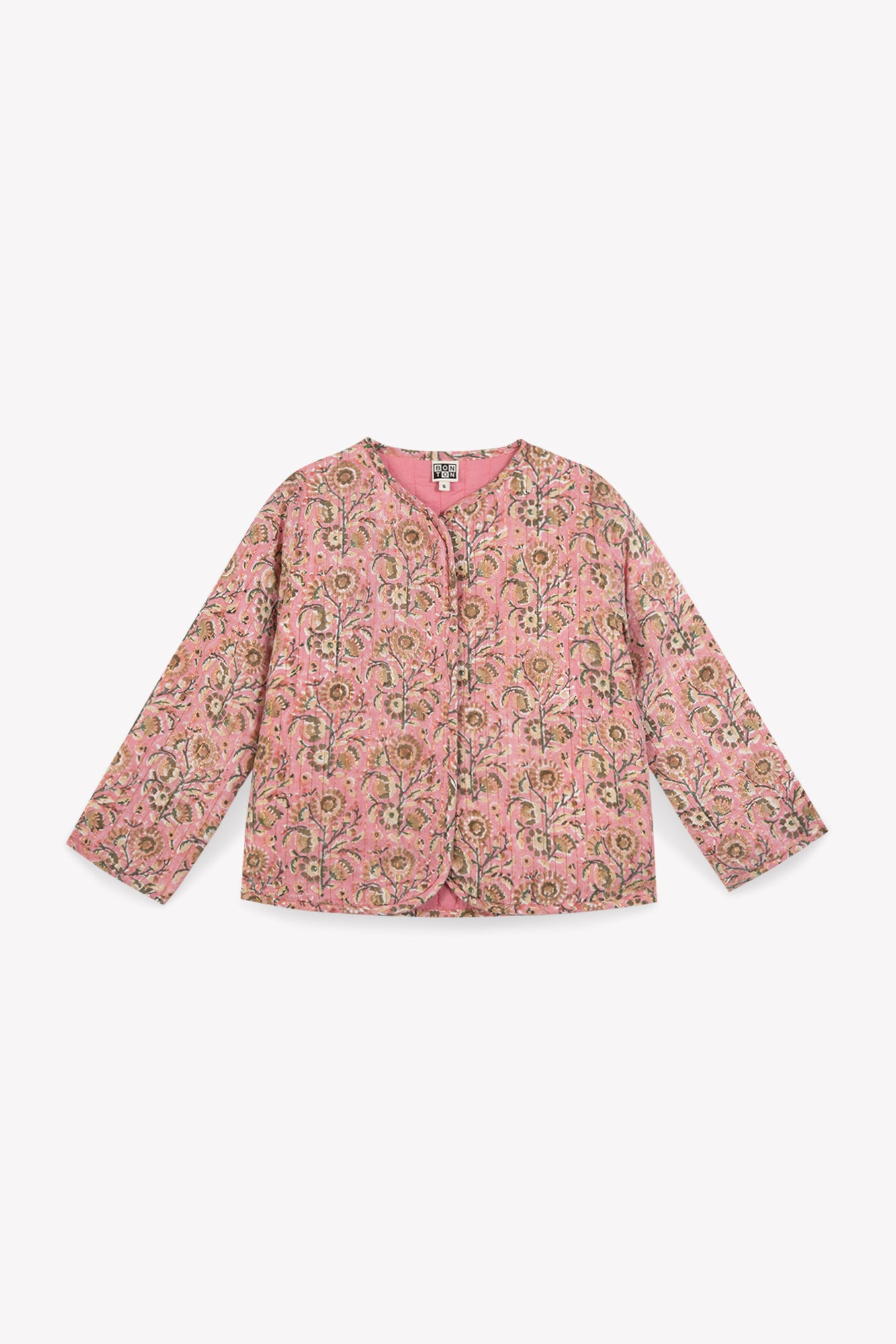 Jacket - Giselle Pink Lurex cotton sail Print