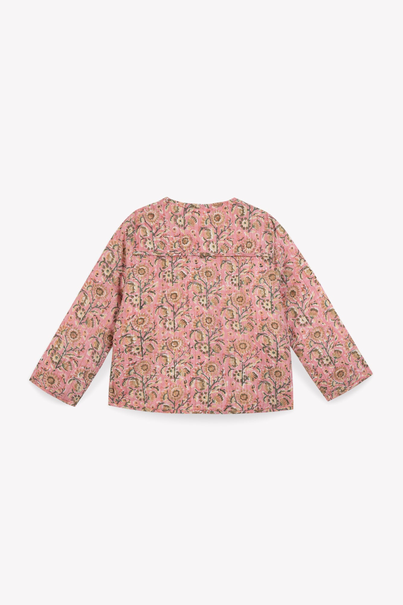 Veste - Giselle rose voile de coton lurex imprimé