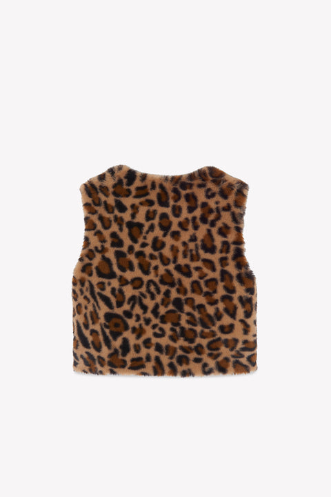 Jacket - Betib Leopard and Silver Without Manche and Water-repellent - Image principale