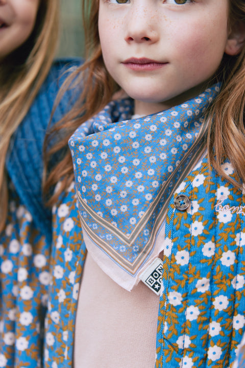 Gilet - Betib imprimé foulfleur bleu - Image principale