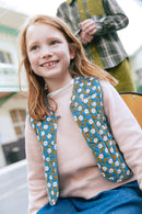 Gilet - Betib imprimé foulfleur bleu