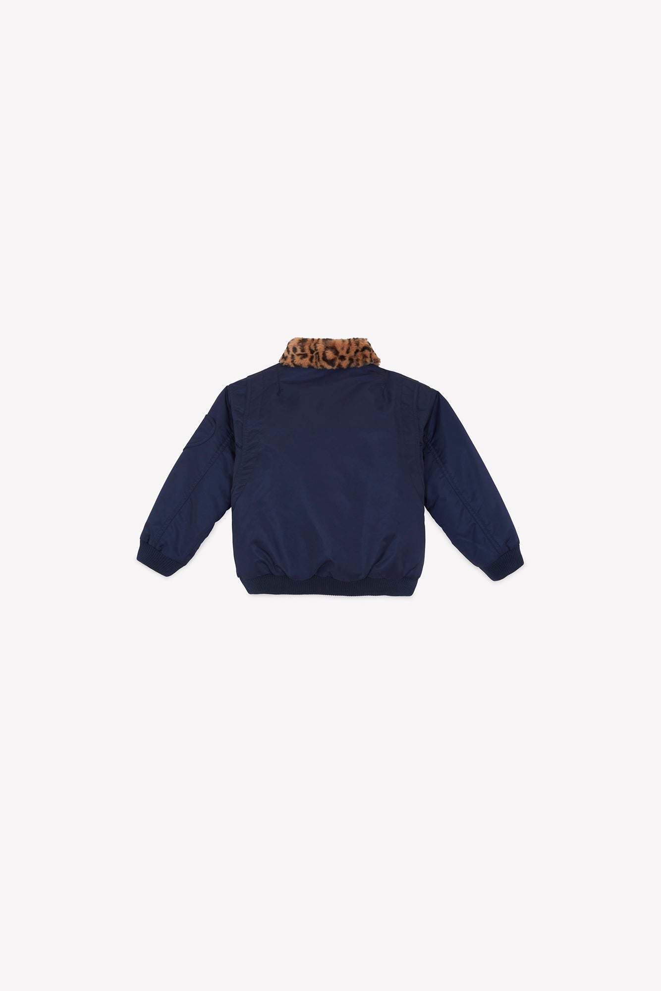 Bomber - Joyce navy bonton intérieur léopard