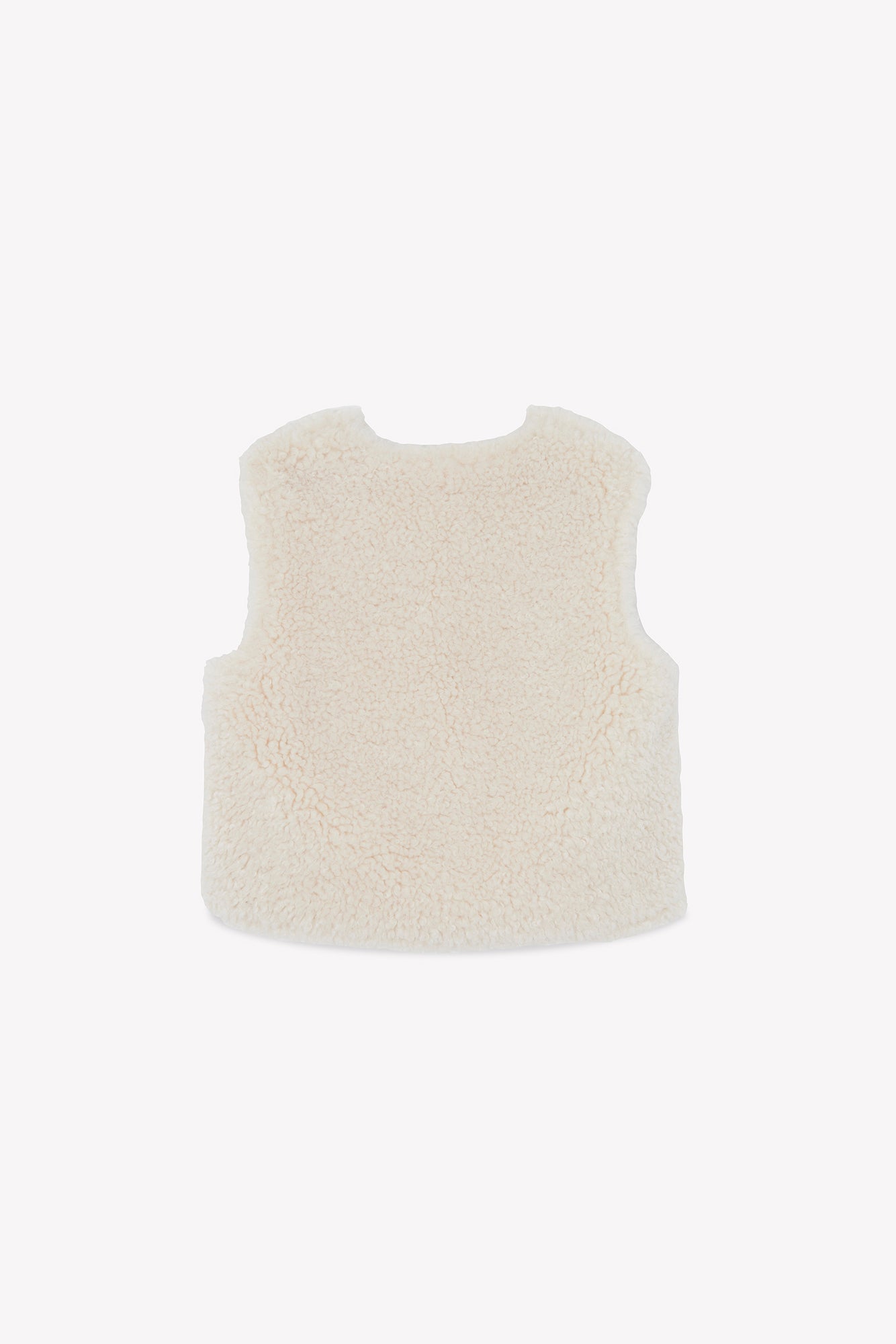 Veste - Justine sans manche écru broderie cœur
