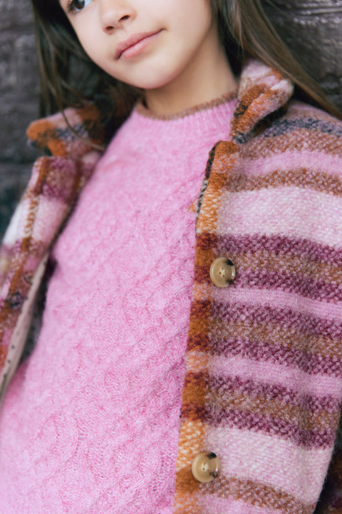 Pull - Josie torsadé rose - Image principale