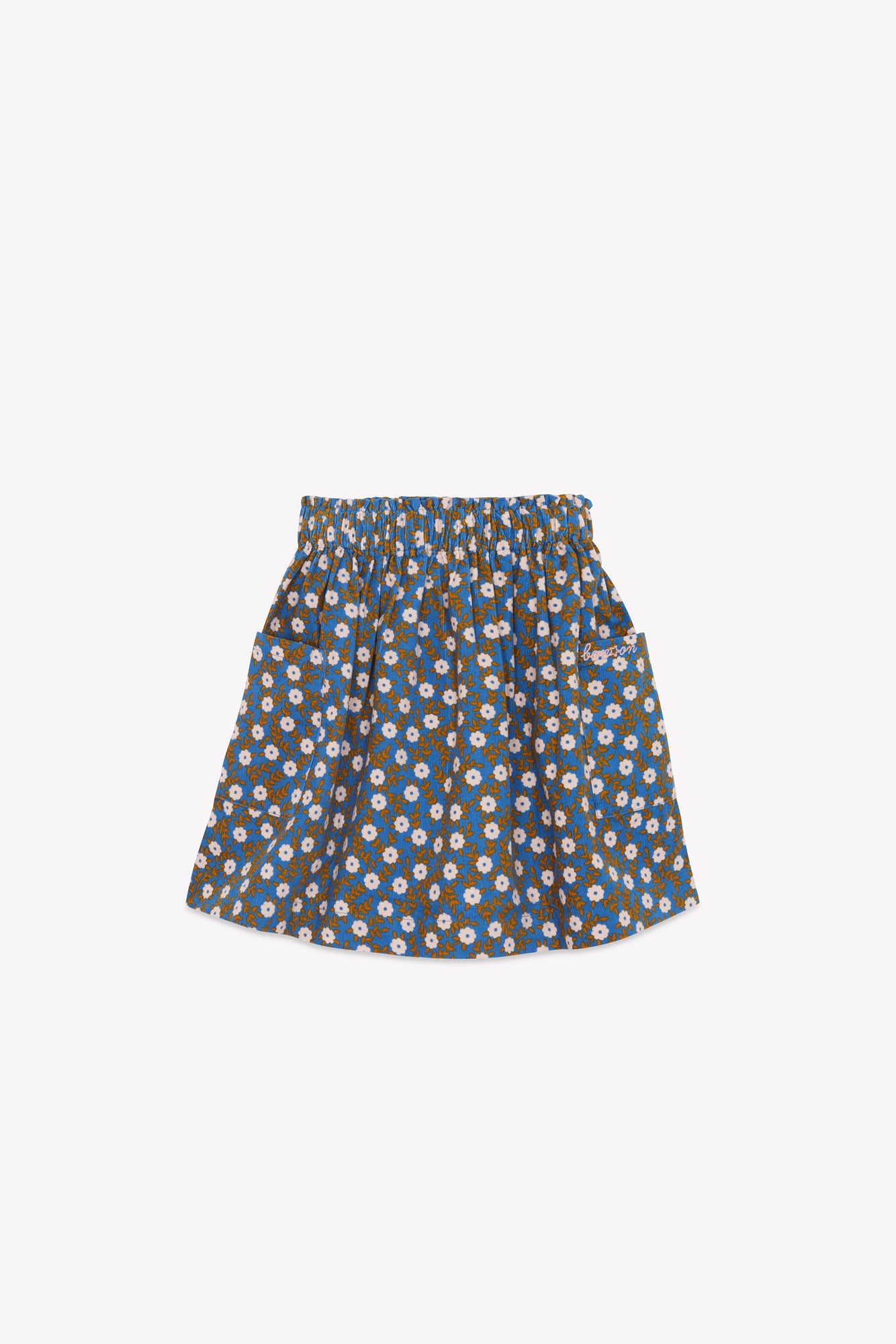 Jupe - Ruche foulfleur bleu