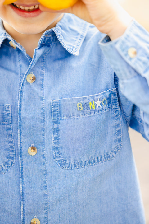 Chemise - Paname bleue chambray coton - Image principale