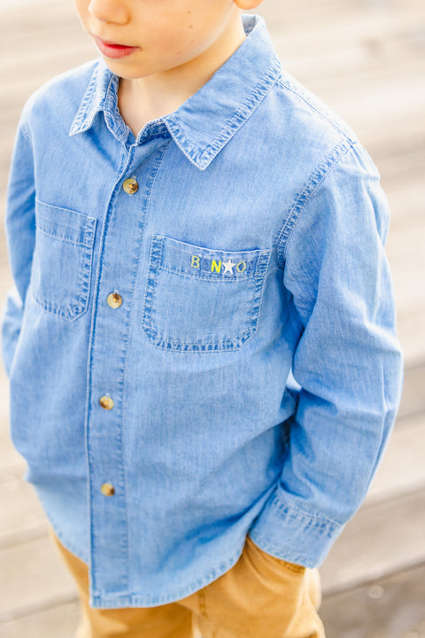 Chemise - Paname bleue chambray coton - Image principale