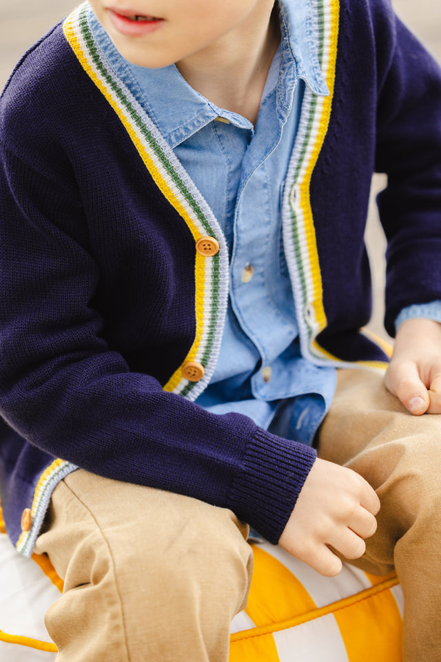 Cardigan - Tomy Blue organic cotton - Image principale