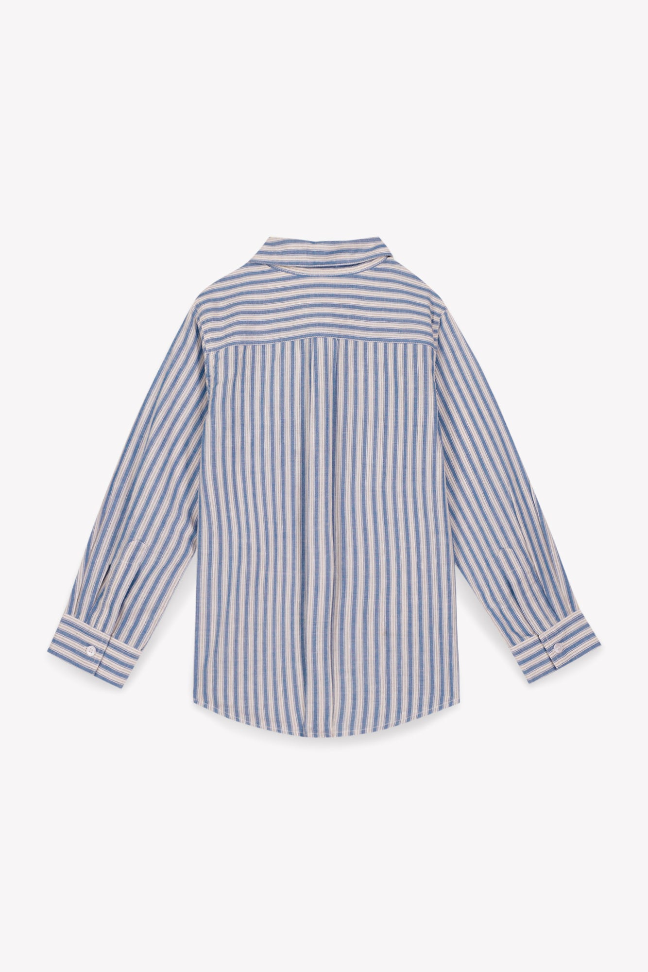 Shirt - Paname striped cotton veil Blue