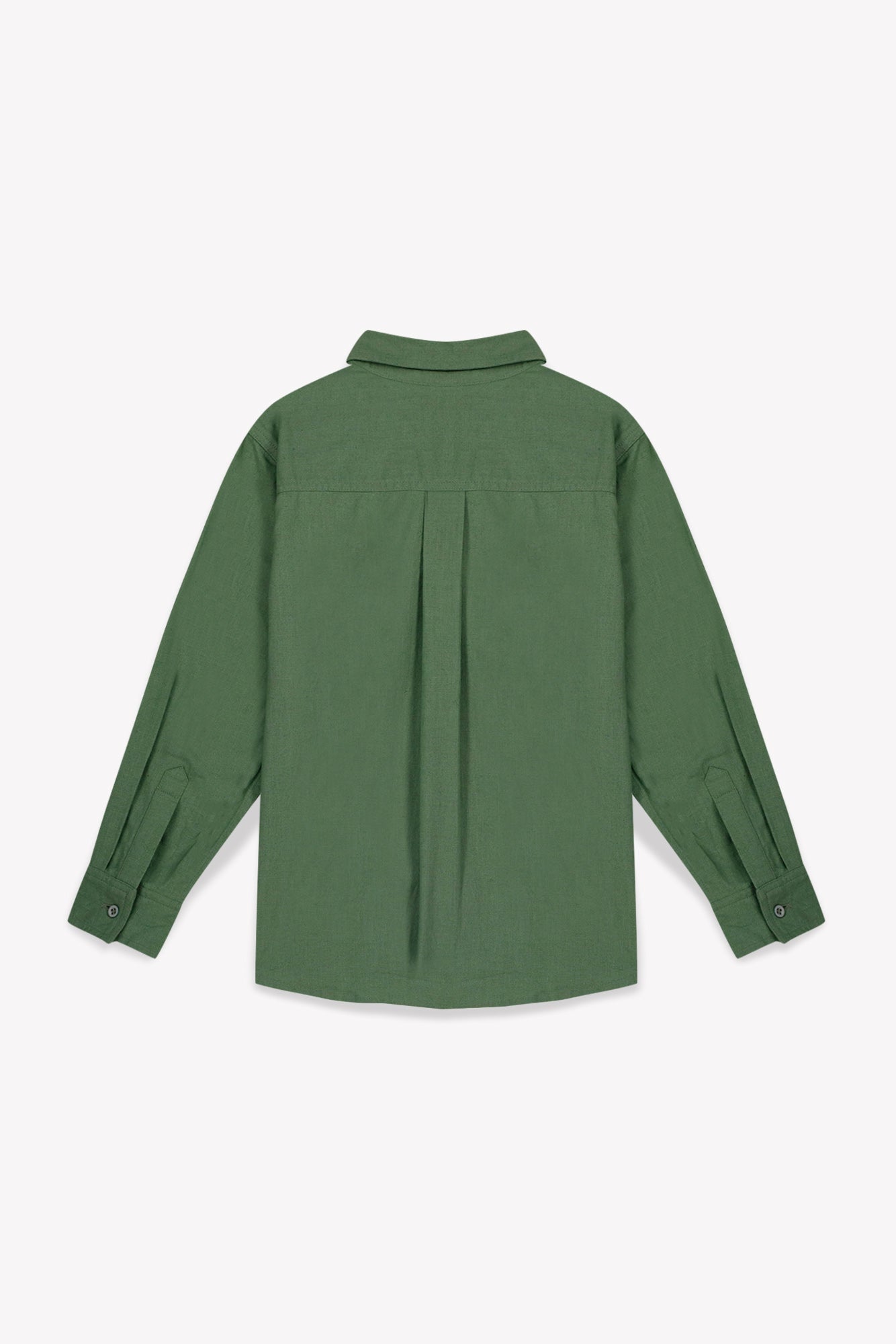 Chemise - Paname verte toile de coton et lin