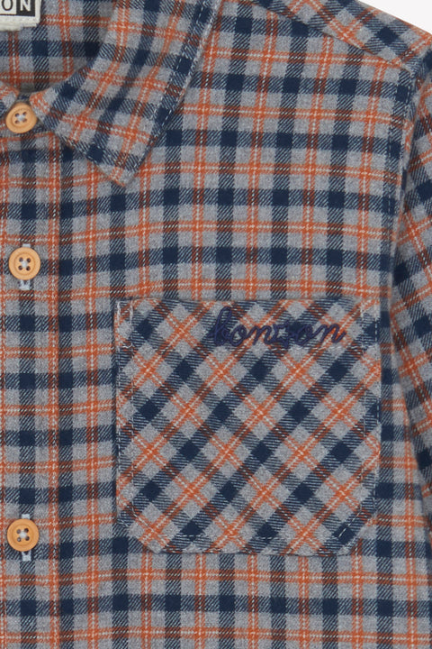 Chemise - Paname à carreaux gris/orange - Image principale