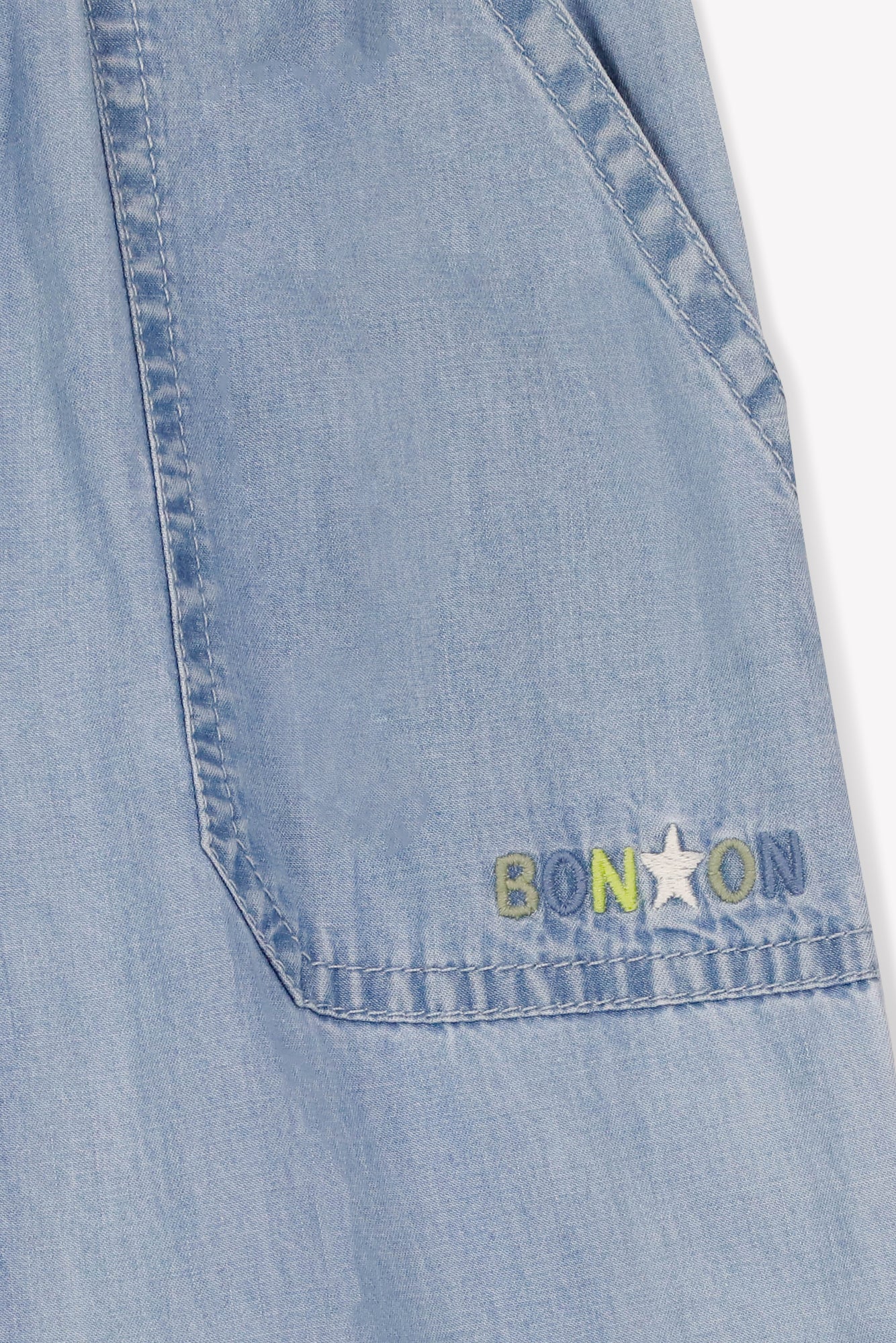 Trousers - Batcha Blue Cotton Chambray