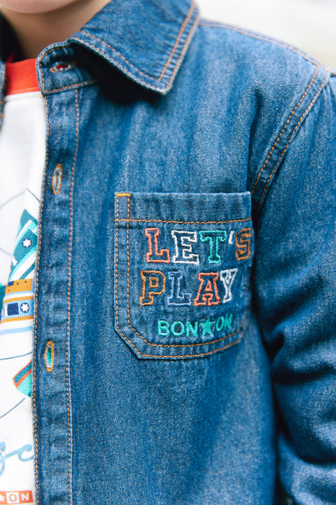 Chemise - Chambray bleu - Image principale