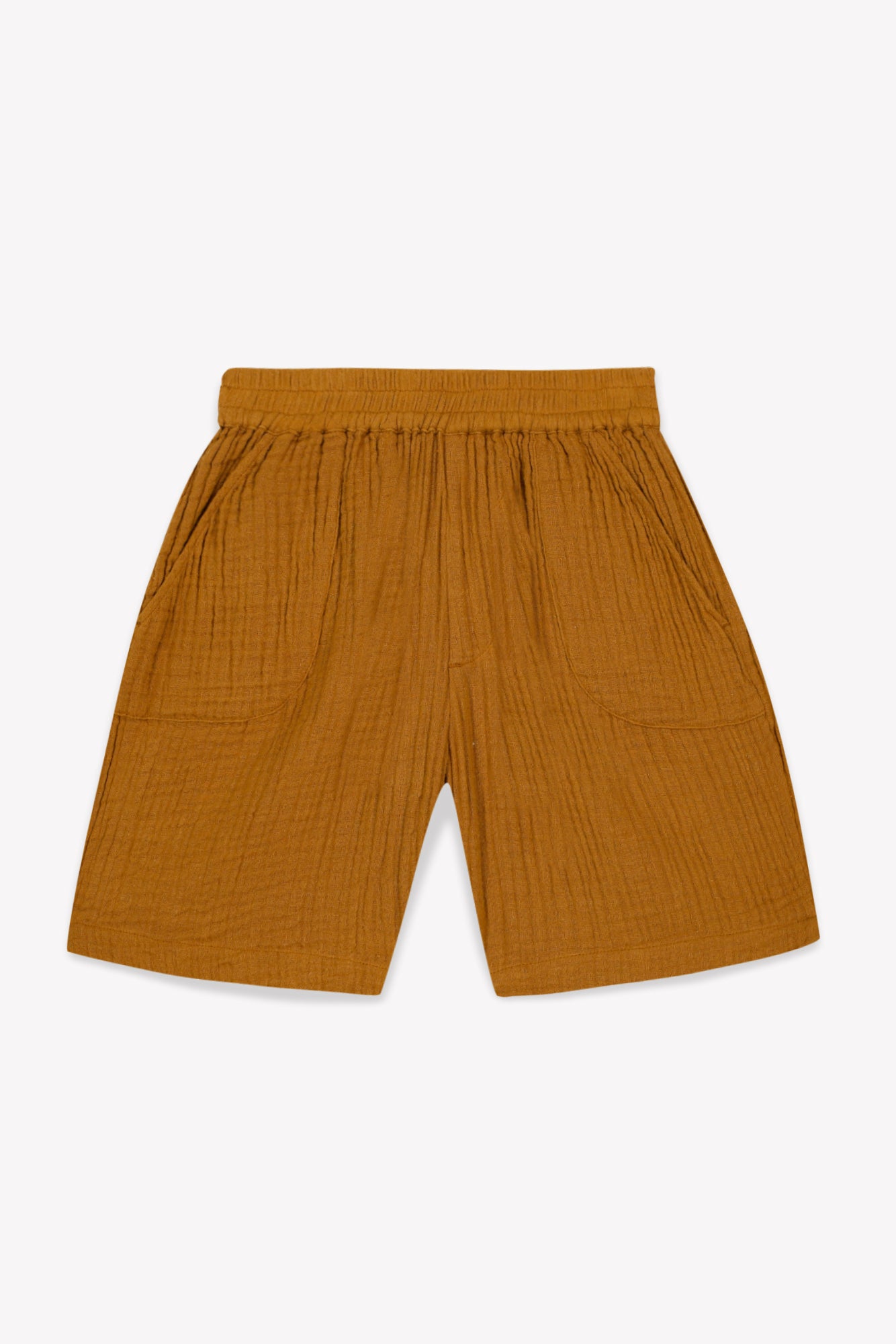 Short - Rambo marron double gaze de coton organique