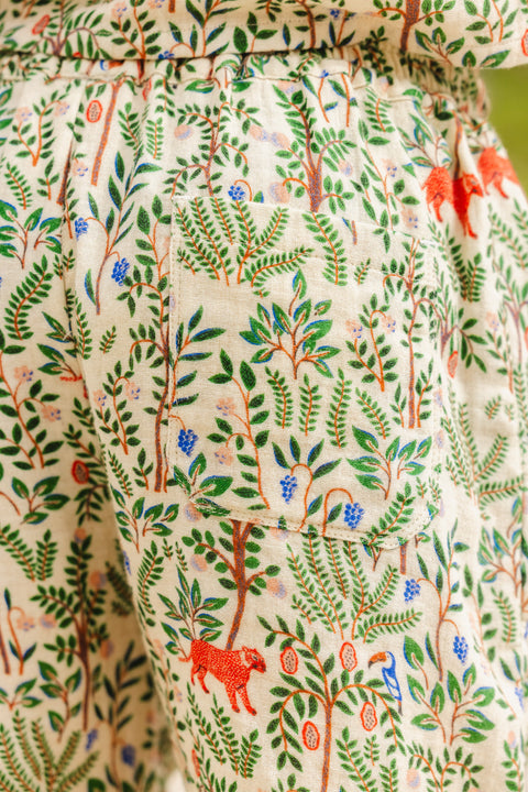 Short - Rambo savane double gaze de coton imprimée - Image principale