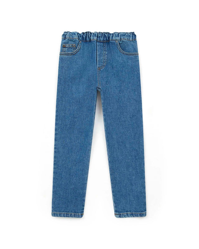 Pantalon - Fracas bleu en denim stretch - Image principale