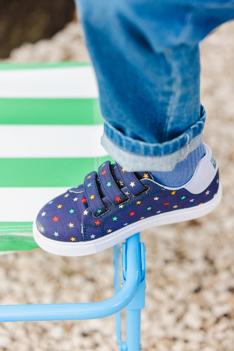 Sneakers - Basil Blue cotton canvas Print - Image principale