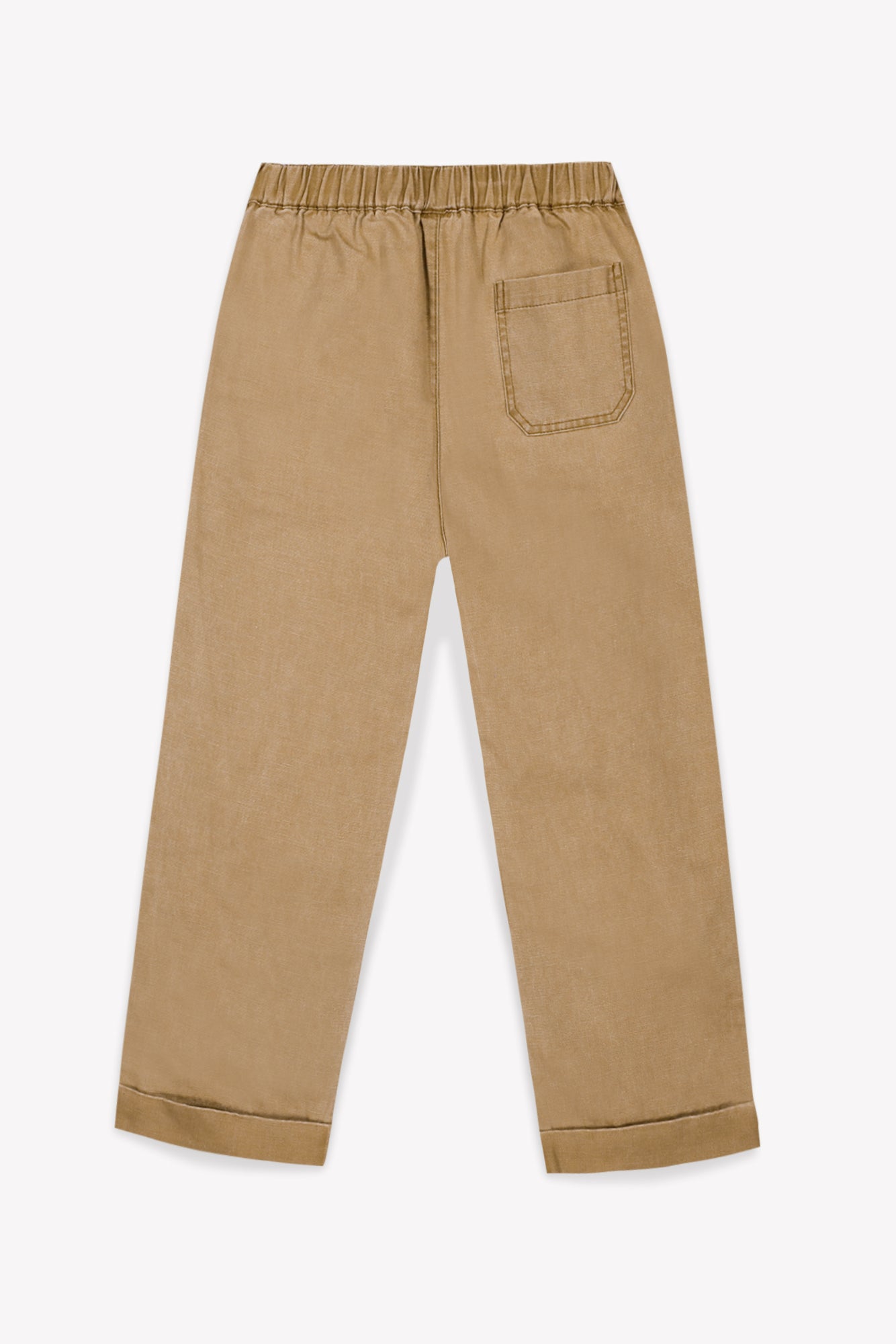 Trousers - itcha Beige cotton canvas and linen