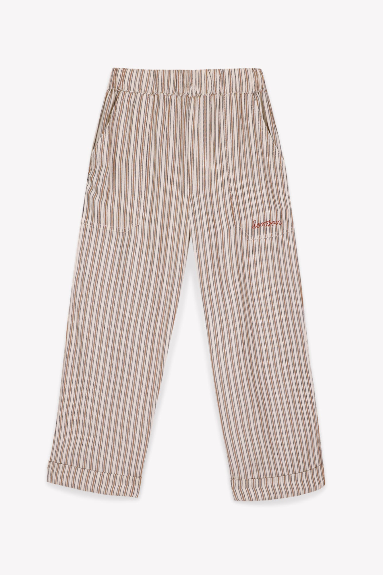 Trousers - ITCHA Brown striped viscose