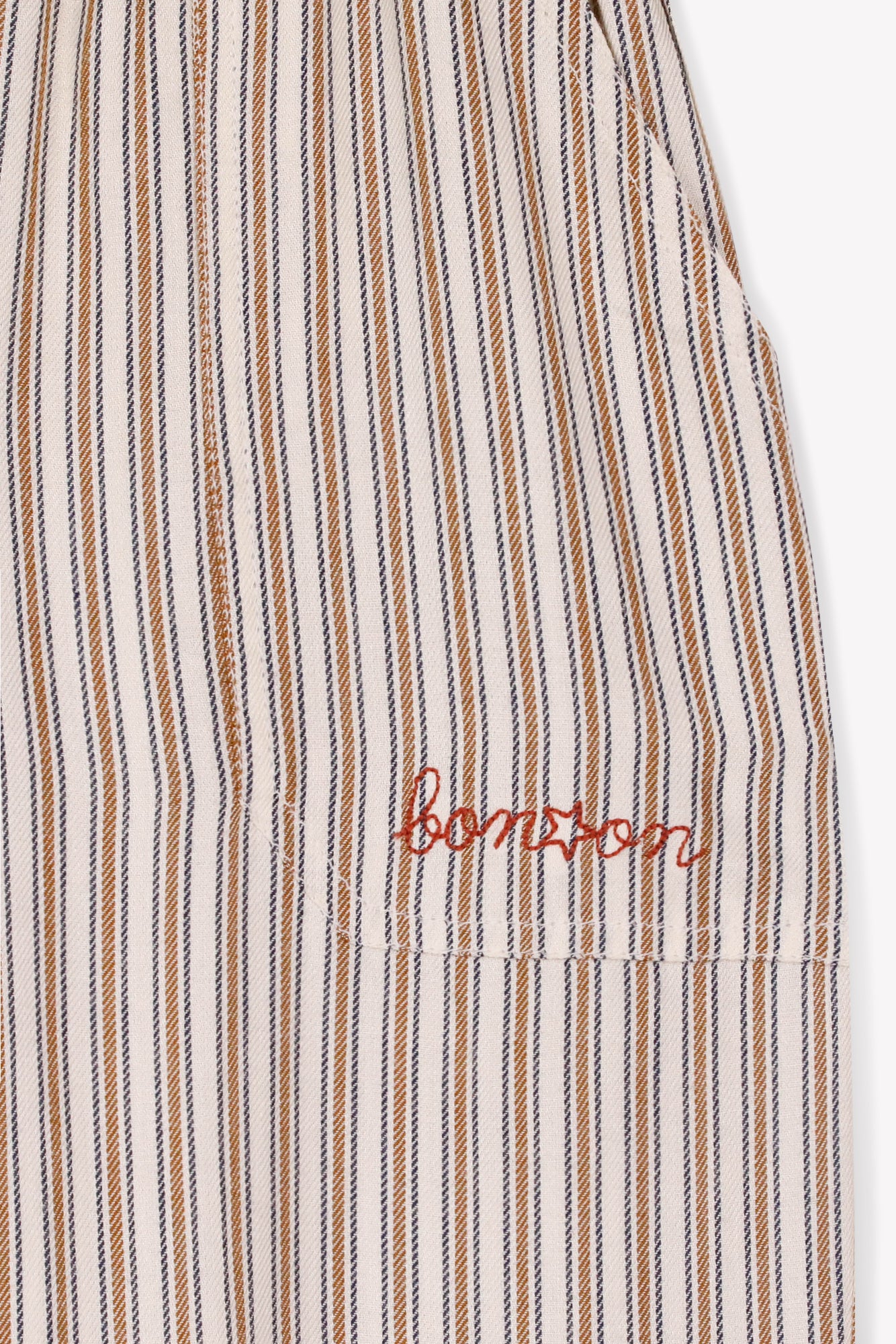 Trousers - ITCHA Brown striped viscose