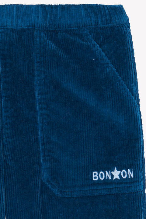 Pantalon - Itcha en velours bleu malibleu - Image principale