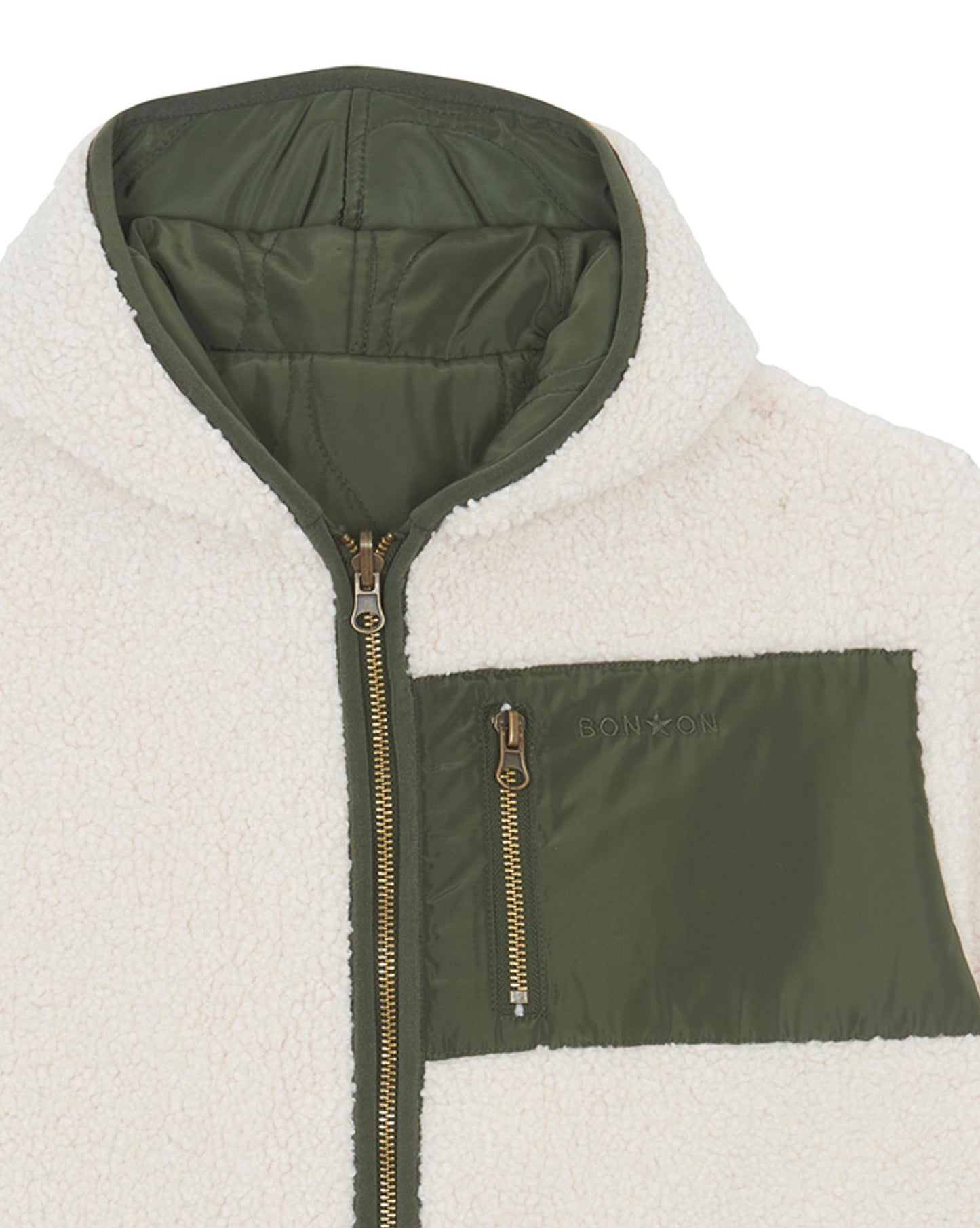 Parka - Hibou beige et verte