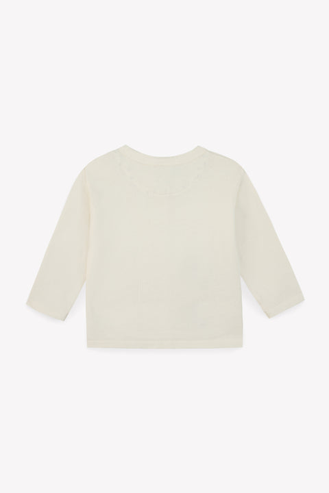 Cardigan - Sister écru molleton de coton - Image principale