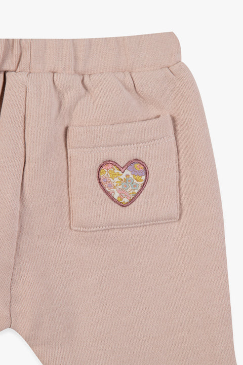 Jooging - Joggy rose clair 100% coton - Image principale