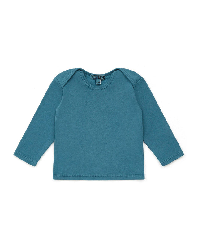 Tee-shirt - Tina bleu Bébé ML 100% coton biologique - Image principale